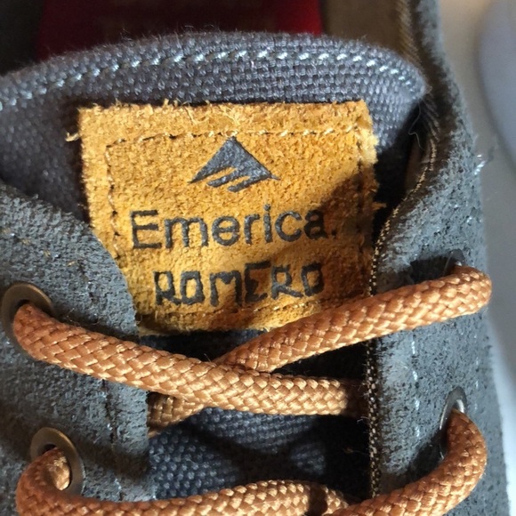 Emerica. The Romero laced leather grey sneakers. EUC! - Picture 2 of 7